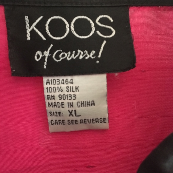 Koos of Course! Women's Silk Button Down Shirt - Picture 2 of 3